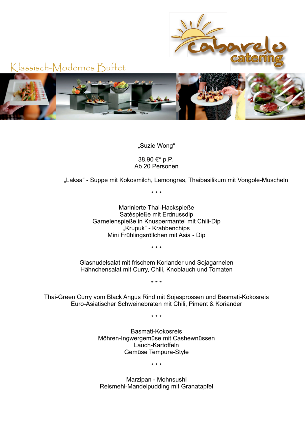 Sample buffet offer