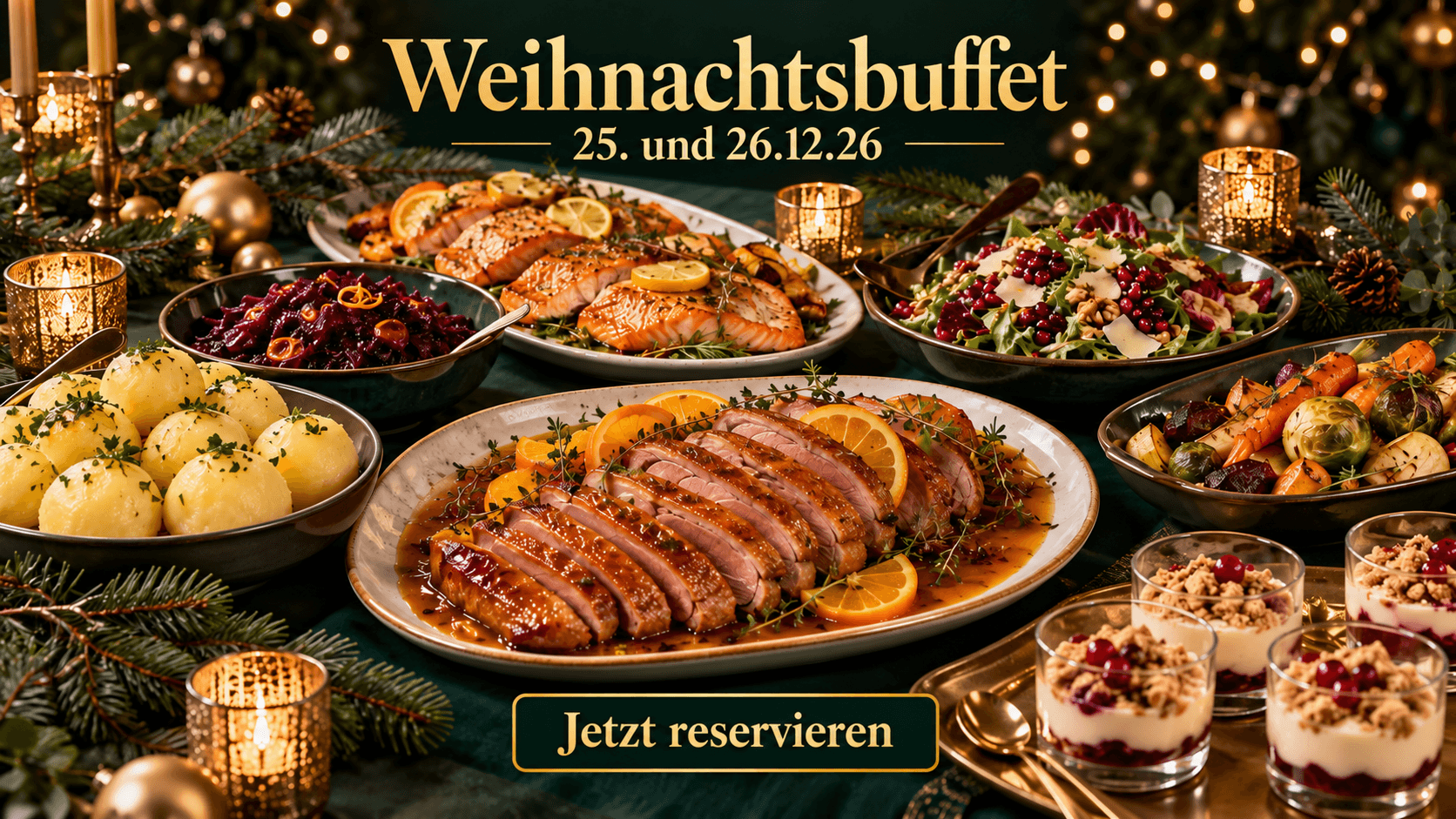 Christmas buffet on 25 & 26 December