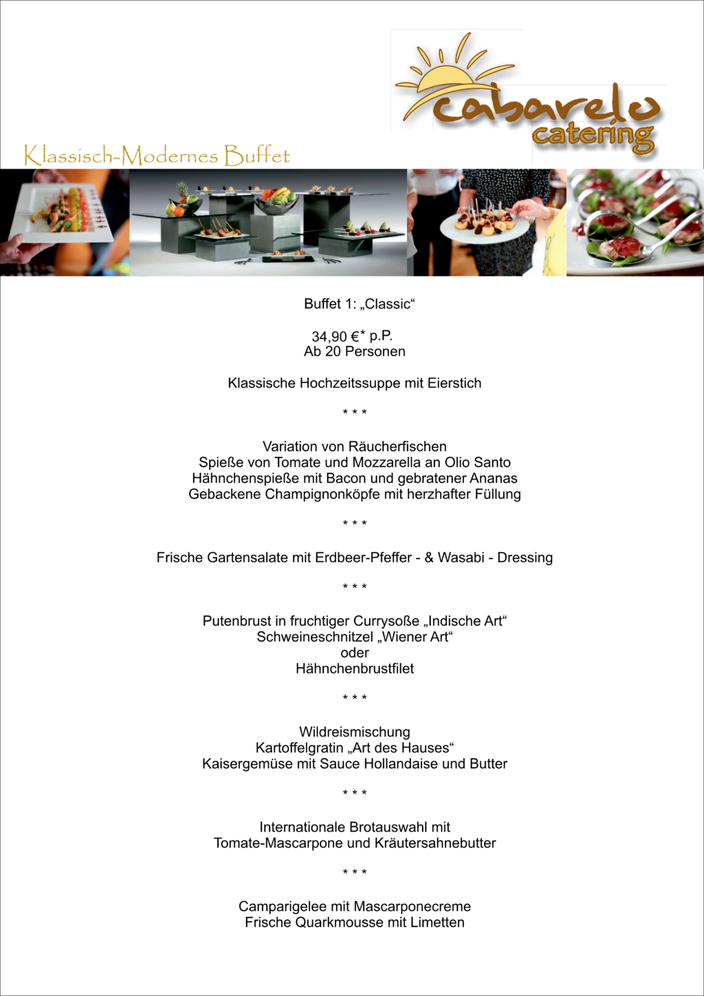 Sample buffet offer