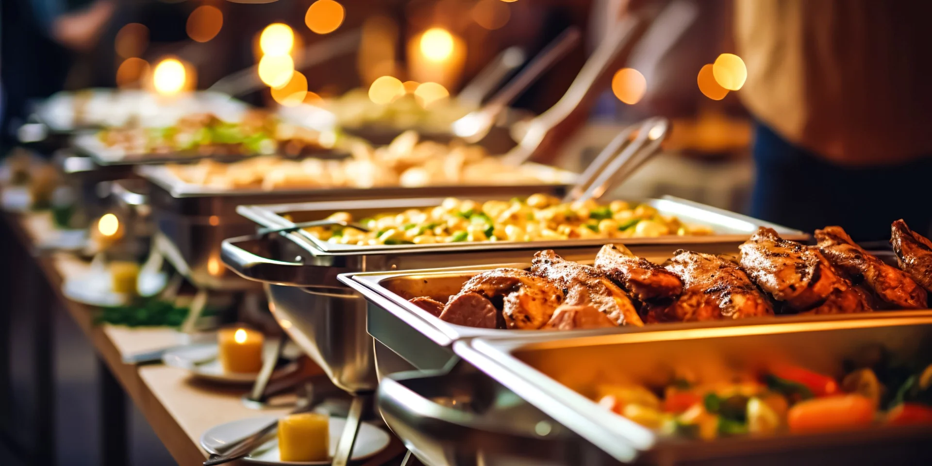 Warme Speisen in Chafing Dishes